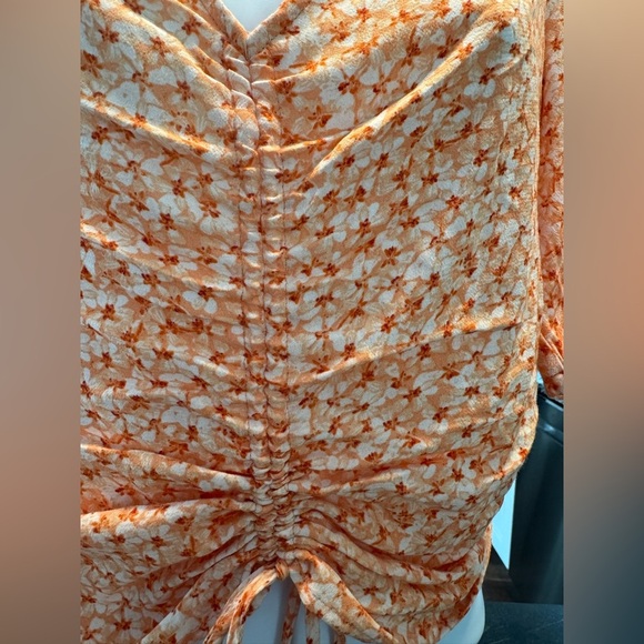 H&M NWT drawstring cinched cropped top L - Picture 7 of 10